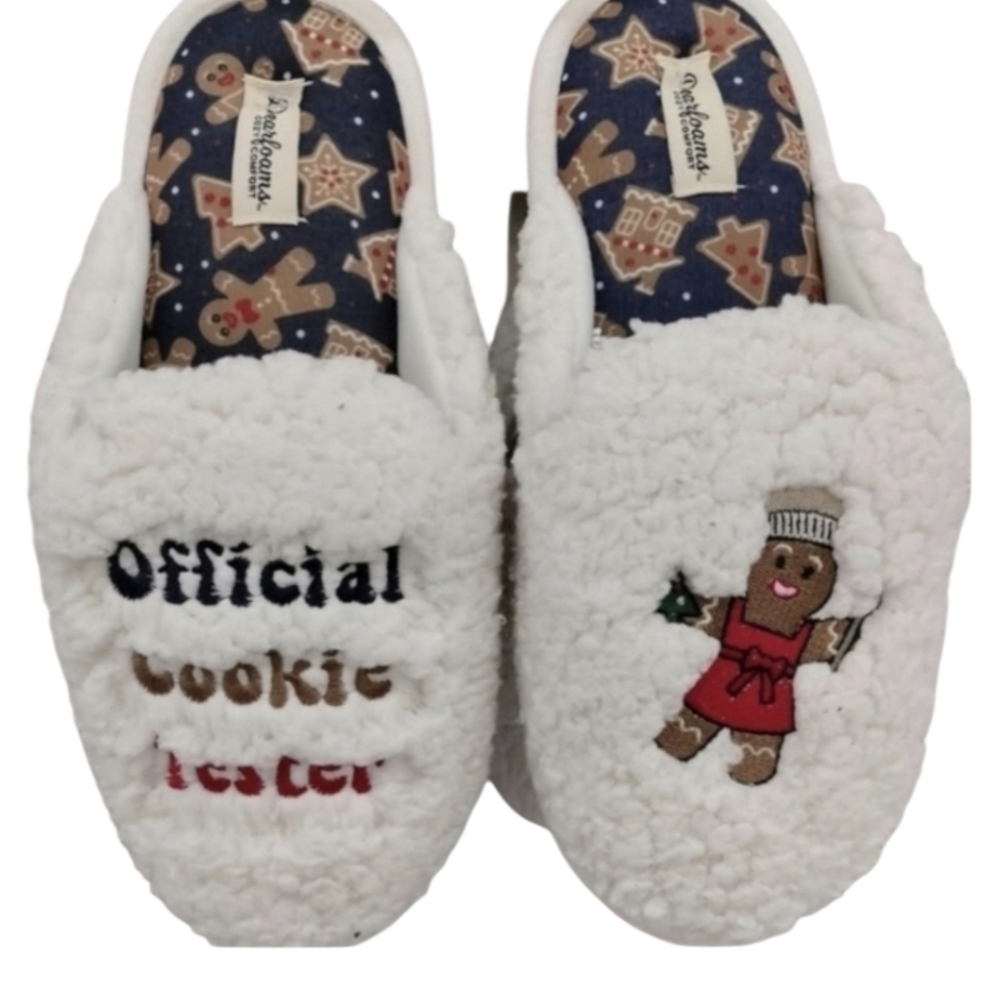 Dearfoams Cookie Slippers with Memory Foam Ex-Large/11-12 NEW
